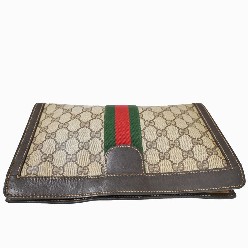 Gucci Old Gucci Second Bag GG Clutch Bag Sherry Brown 02bs099