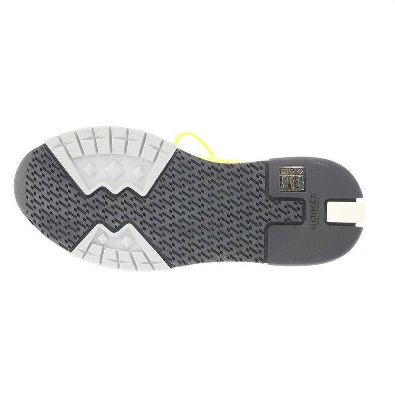 Hermes Addict Sneaker Addict Low Cut Sneakers Gray Yellow 38