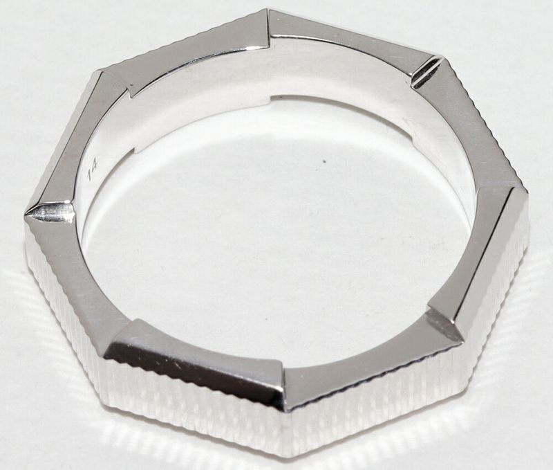 Gucci 18K White Gold Link To Love Ring Width 5mm (020in)