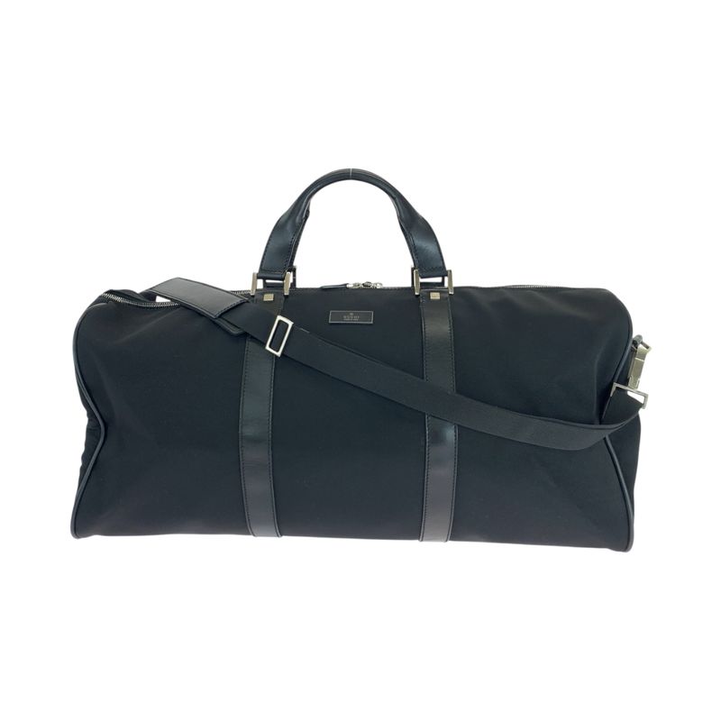 Gucci Black Silver Hardware Nylon 012 0399 Shoulder Bag Boston Bag 2way Men