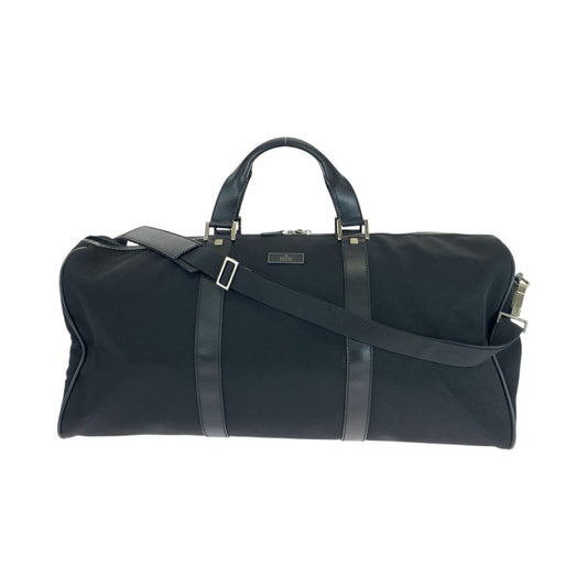 Gucci Black Silver Hardware Nylon 012 0399 Shoulder Bag Boston Bag 2way Men