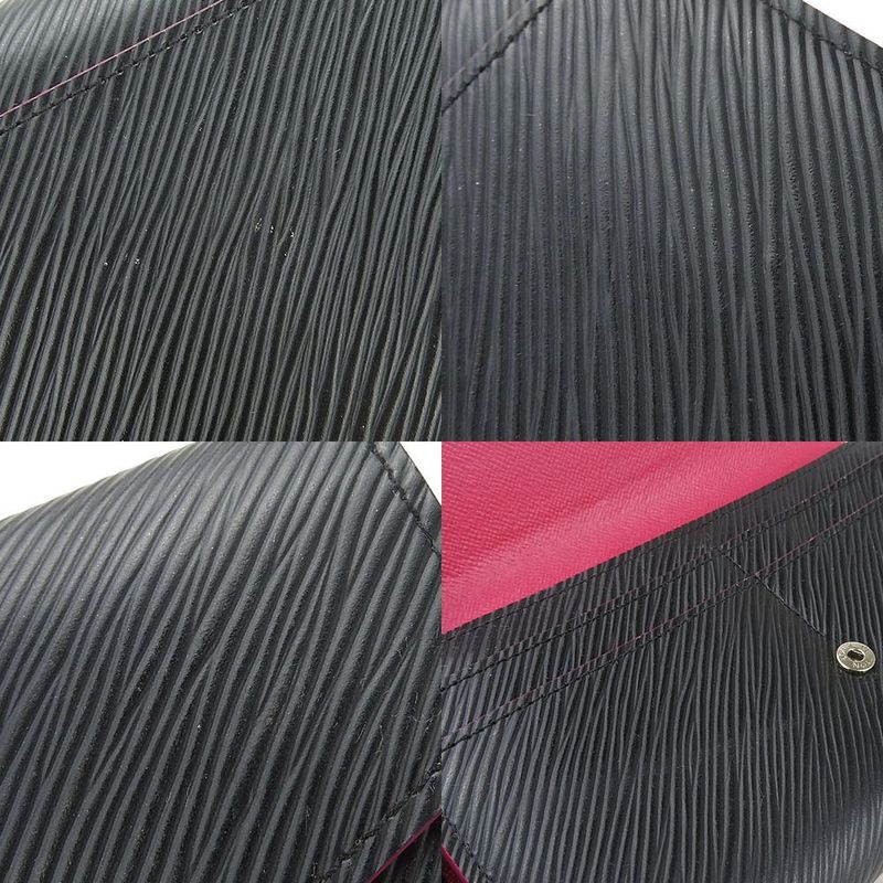 Louis Vuitton Bifold Long Walletportefeuille/sarah M64322epi Noir Blackblackhot