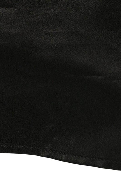 Saint Laurent Paris 23SS 723186 Y900r Cles Peep Satin Tunic Short Sleeve Shirt