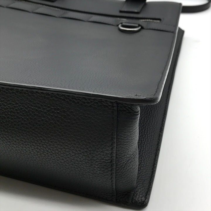 Dior Safari 2-Way Tote Shoulder Bag Leather Black