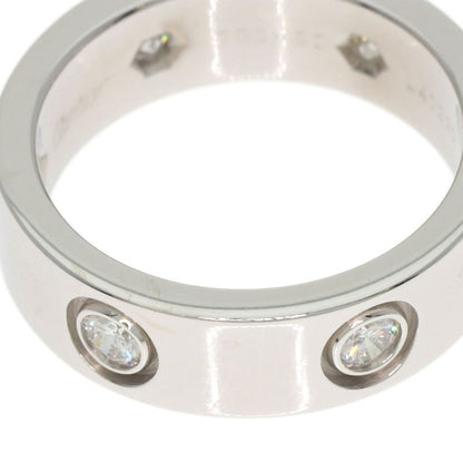 Cartier Love Ring Full Diamond #50 Ring - 18K White Gold Ladies