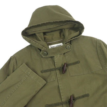 Saint Laurent Paris 632467 Cotton Linen Toggle Button Military Duffle Coat