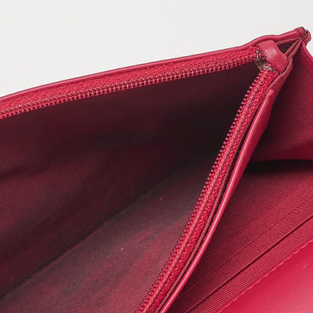 Chanel Shoulder Bag Chain Wallet Caviar Skin Rose Pink Silver Hardware Push