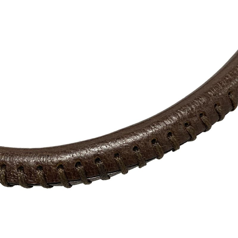 Gucci Shoulder Bag GG Pattern 115003 Beige And Dark Brown Leather