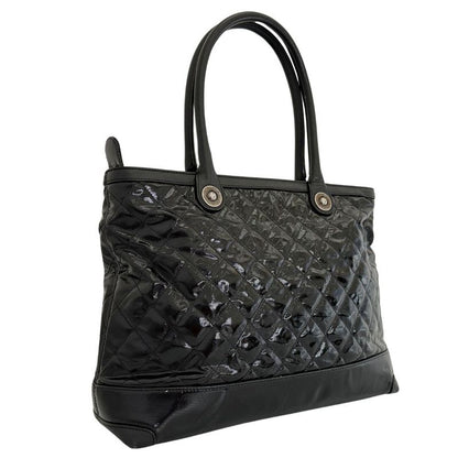Chanel Matelasse Cambon Patent Leather Black Women's Tote Bag