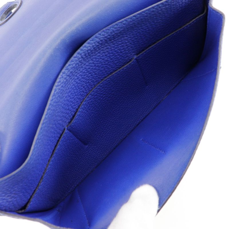 Hermes Dogon GM Togo Blue T Unisex Long Wallet