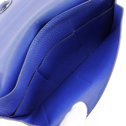 Hermes Dogon GM Togo Blue T Unisex Long Wallet
