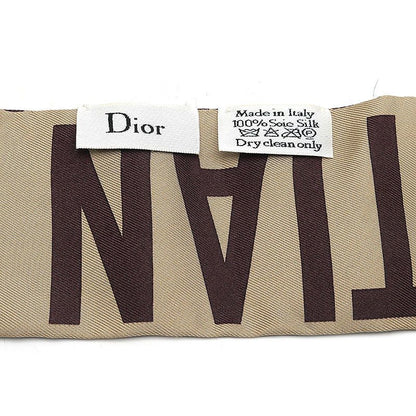 Dior Mitzah Scarf Brown Silk Oblique