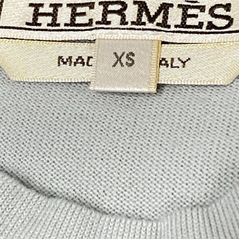 Hermes Long Sleeve Sweater Size XS Men's - H557185ha Blue Grey 2025ss