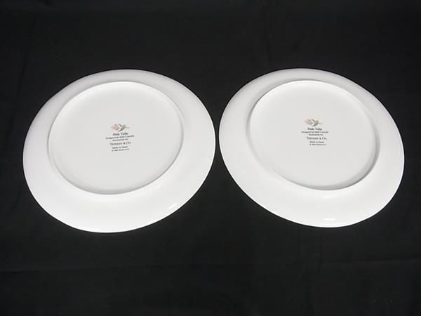 Tiffany & Co Tiffany & Co Pink Tulip Plates Tableware Set Of 2 Yellowish