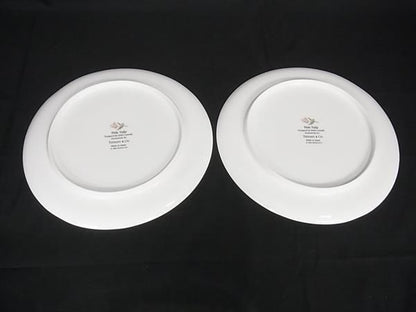 Tiffany & Co Tiffany & Co Pink Tulip Plates Tableware Set Of 2 Yellowish