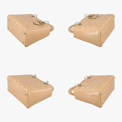 Christian Diorchristian Dior Lady Dior Beige Patent 14b-ma-0112