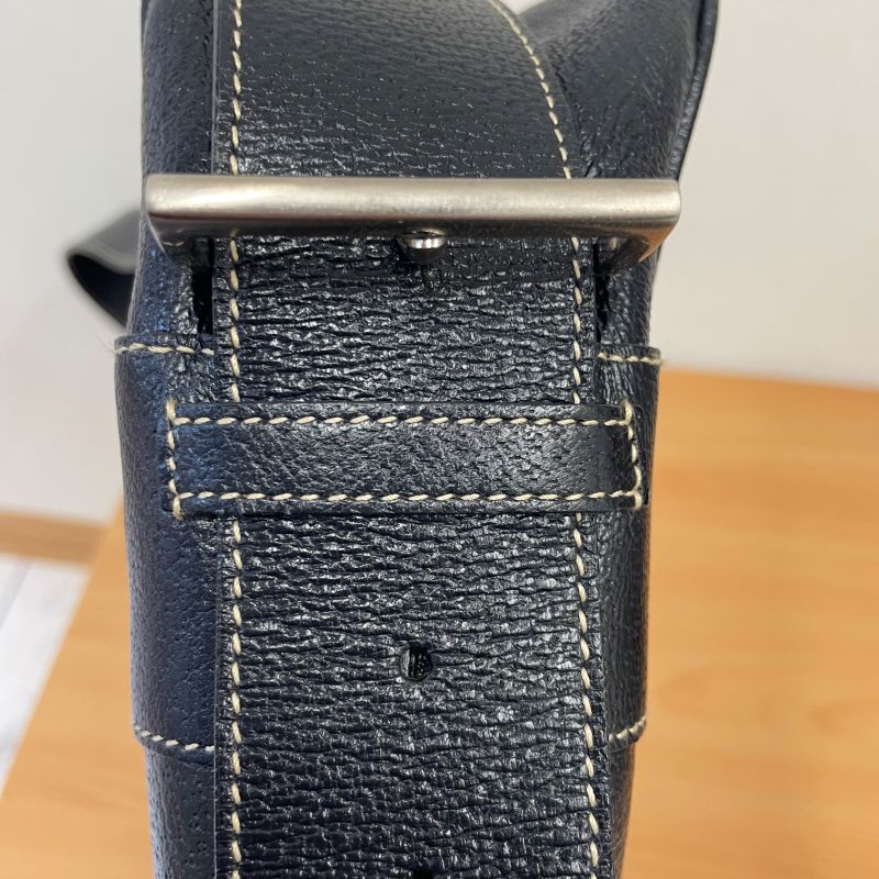 Prada Shoulder Bag Leather Black with Tear Inside A25-2693