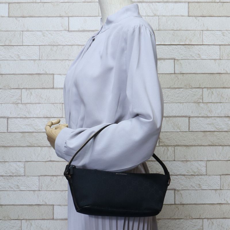 Gucci Sherry Handbag GG Canvas 141809 2888 Black Ladies Gucci  Gucci