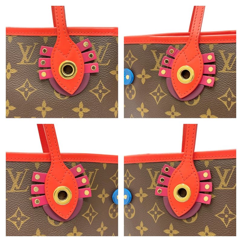 Louis Vuitton M41663 Monogram PVC Neverfull MM Totem Brown 365183 Shoulder Bag