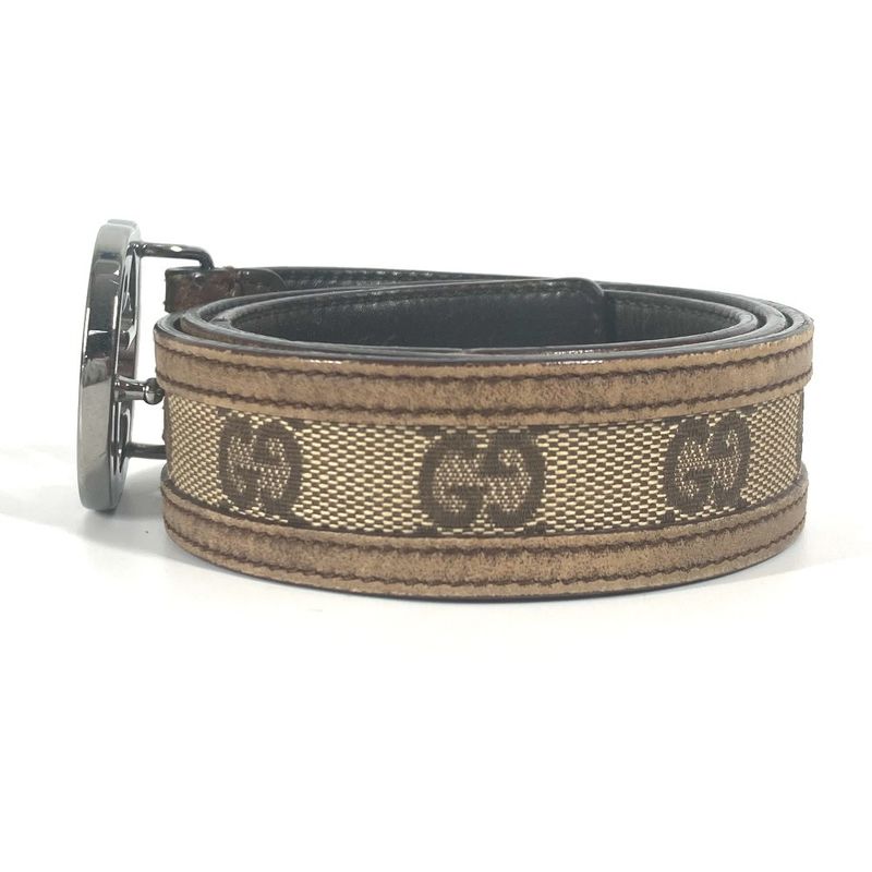 Gucci Belt GG Logo Buckle GG Canvas/leather Beige