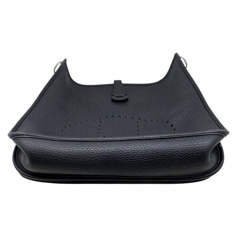 Hermes Shoulder Bag Evelyn 3 PM Z Engraved Taurillon Clemence Noir Black