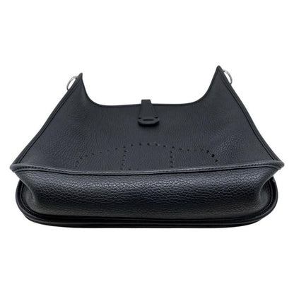 Hermes Shoulder Bag Evelyn 3 PM Z Engraved Taurillon Clemence Noir Black