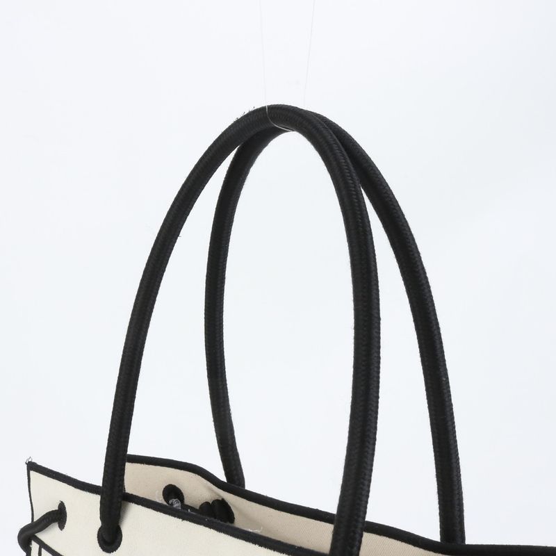 Fendi Logo Shopper Medium 8bh378 Tote Bag Shoulder Hand A4 Genuine Leather