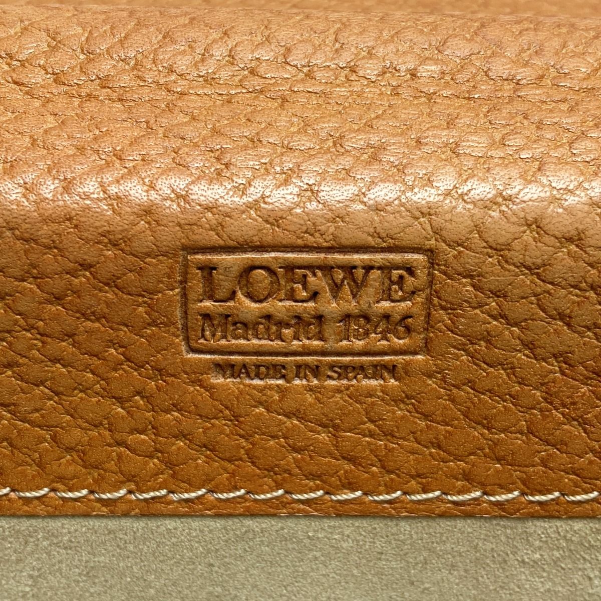 Loewe Anagram Business Bag Brown Leather Briefcase with Hotei