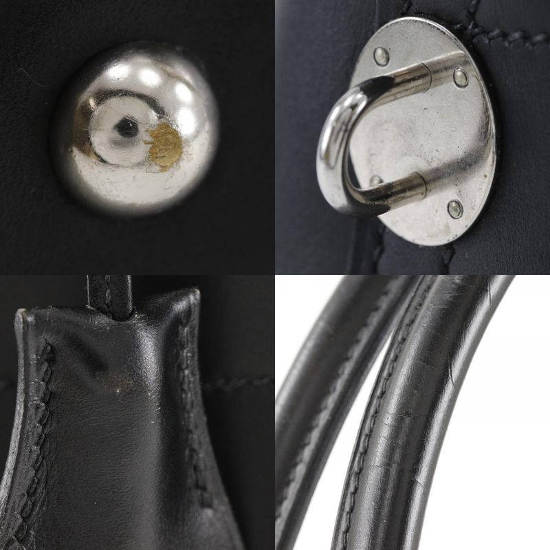 Hermes Bolide 31 Box Calf Black/silver Hardware □D Ladies Handbag