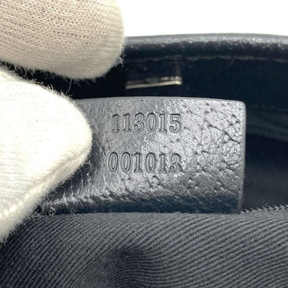 Gucci 113015 Handbag GG Canvas Leather Black Ladies Men Fashion Gift