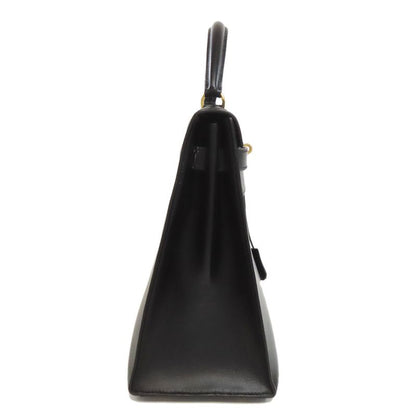 Hermes Kelly 32 Outer Stitch Gold Hardware Handbag Box Calf Women