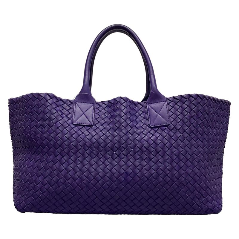 Bottega Veneta Tote Bag Cabas MM Purple Limited Edition Of 750 (361/750) Leather