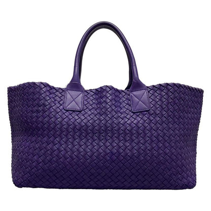 Bottega Veneta Tote Bag Cabas MM Purple Limited Edition Of 750 (361/750) Leather