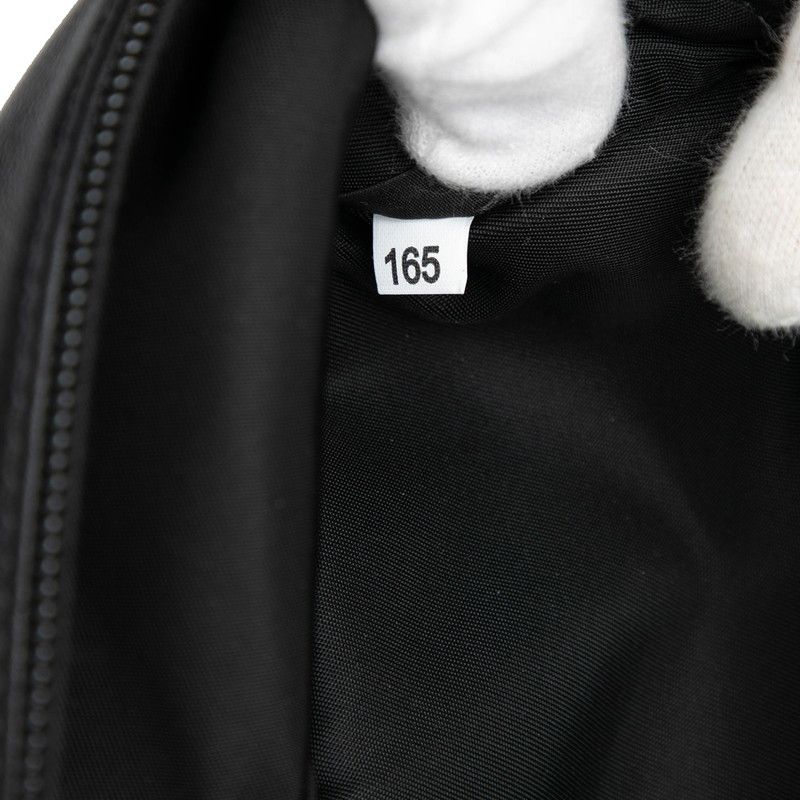 Prada Triangle Logo Plate Body Bag Waist Bag Black Navy Leather Nylon Men's