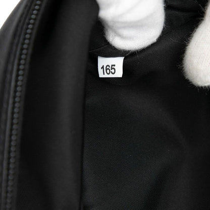 Prada Triangle Logo Plate Body Bag Waist Bag Black Navy Leather Nylon Men's