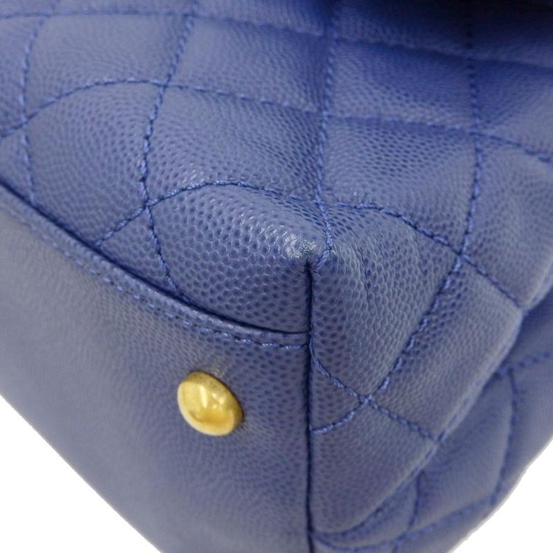 Chanel Quilted Coco Handle Flap Bag S Shoulder
