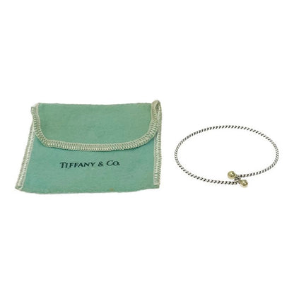 Tiffany & Co Silver Hook and Eye Twisted Bracelet 6.4g 925 750 Engraved 448912