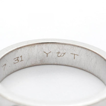 Cartier Ring Mini Love 1PD 18K White Gold White Togo Old Diamond #50 Ladies