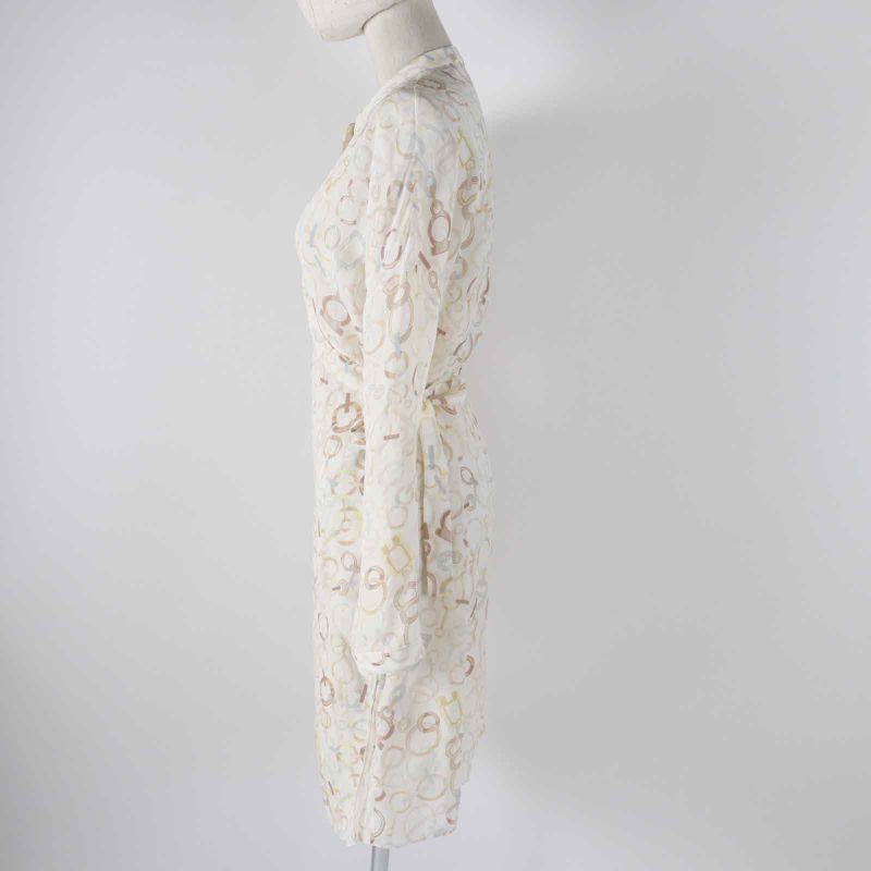 Hermes 23AW 3h0514dn 100% Silk Chaine D'ancre Design Do Re Boucles Pattern