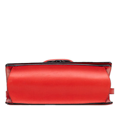 Loewe Barcelona Crossbody Shoulder Bag Red Leather Women's Loewe