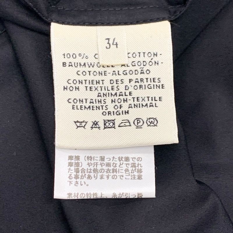 Hermes Dress Cotton Black Embroidery Shirt