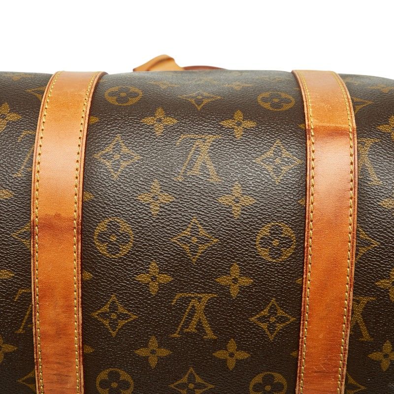 Louis Vuitton Monogram Keepall 55 Boston Bag Travel Bag M41424 Brown PVC