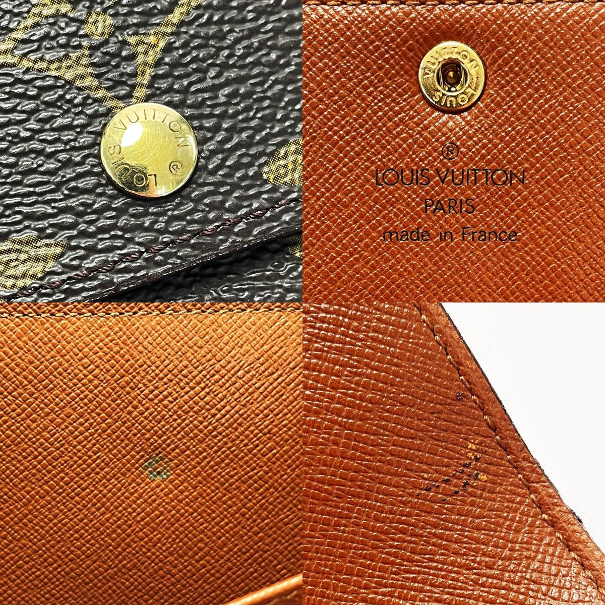 Louis Vuitton Porte Tresor Etuit Papier Sp0937 Brown Monogram Bifold Wallet