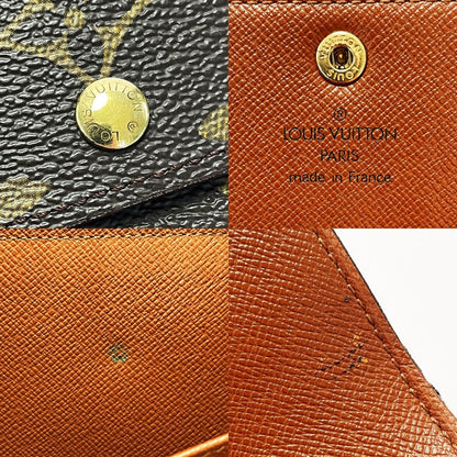 Louis Vuitton Porte Tresor Etuit Papier Sp0937 Brown Monogram Bifold Wallet