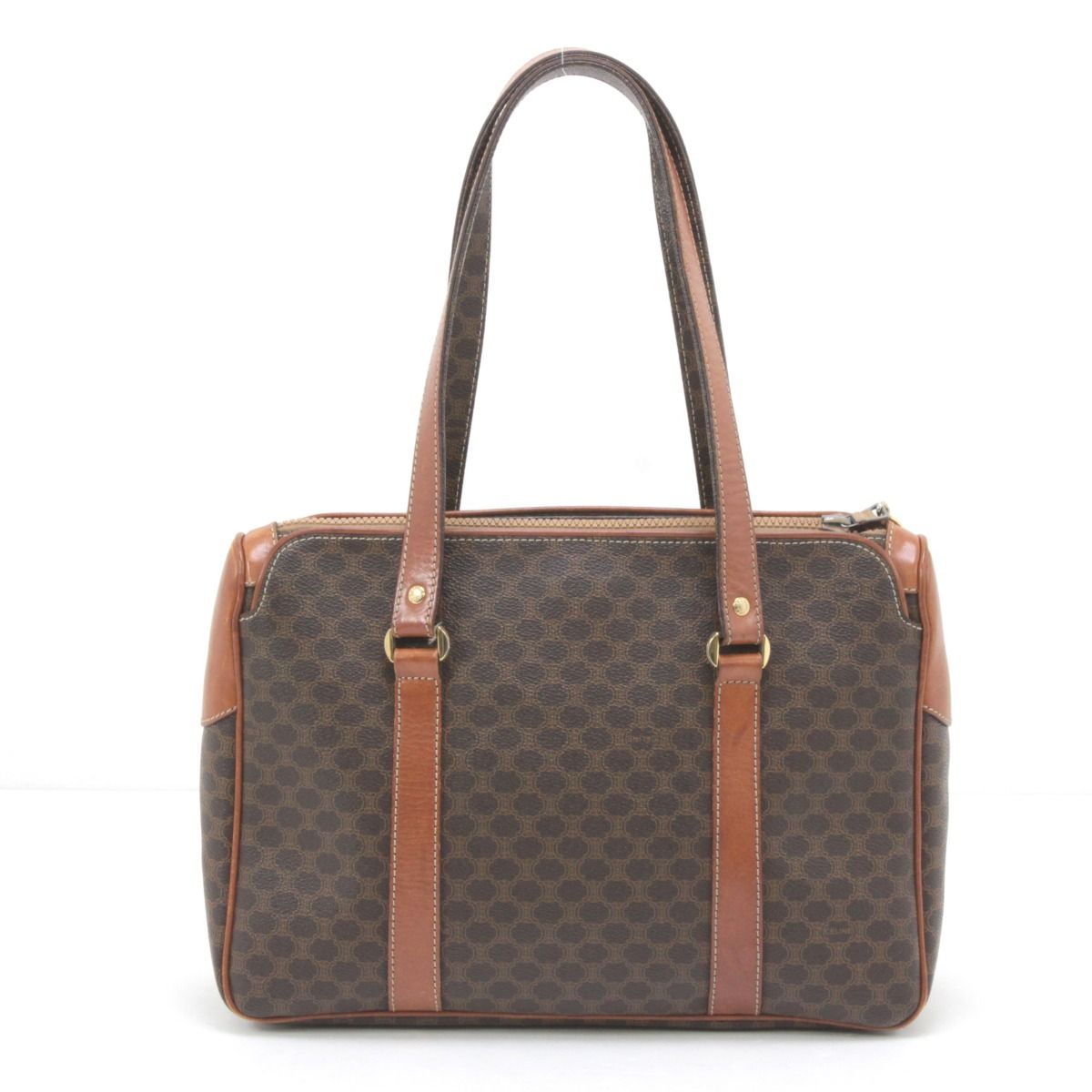 Celine Macadam Pattern Tote Bag Brown