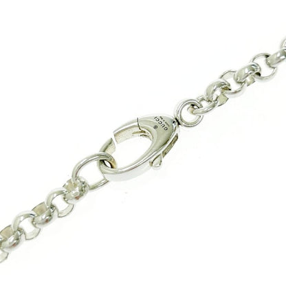 Gucci Silver Round Logo Necklace 20.9g 925 Engraved 463258 Necklace