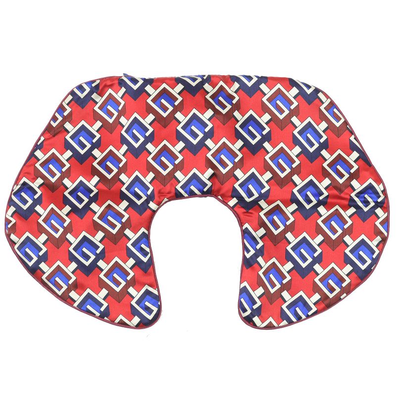 Gucci Geometric G Print Travel Set 100% Silk Eye Mask Air Pillow Slippers