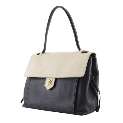 Louis Vuitton Lock Me MM M50191 Calf Black/beige Du0185 Ladies Tote Bag