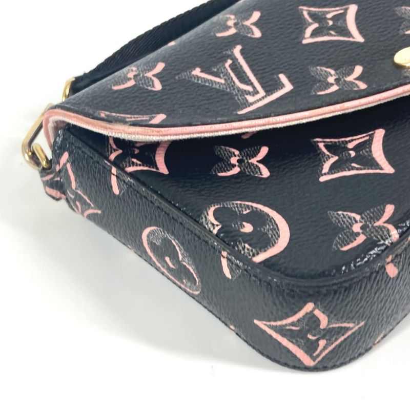 Louis Vuitton Shoulder Bag Mulatto Pochette Felicie M81471 Coated Canvas Black