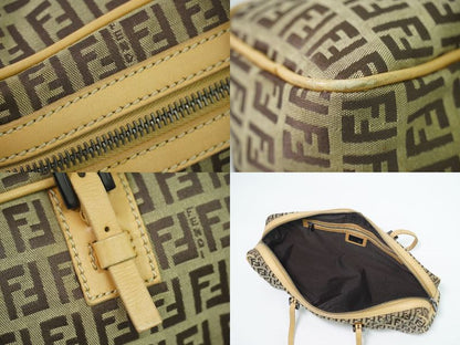 Object Fendi Zucchino Handbag Canvas Beige 8bl006 Zucchino Bag Pre-owned